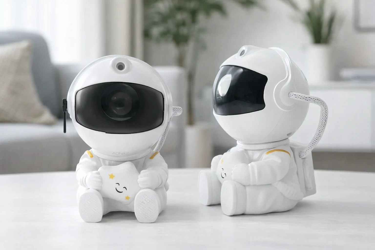 Astronauta de Galáxia e Estrelas LED com Controle Remoto USB: luz ambiente para decorar e iluminar com praticidade