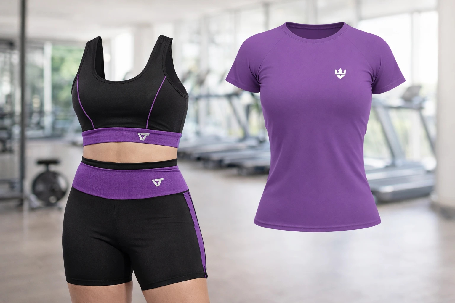 Kit Feminino para Academia com Camiseta Roxa Tamanho G: Informações e Considerações