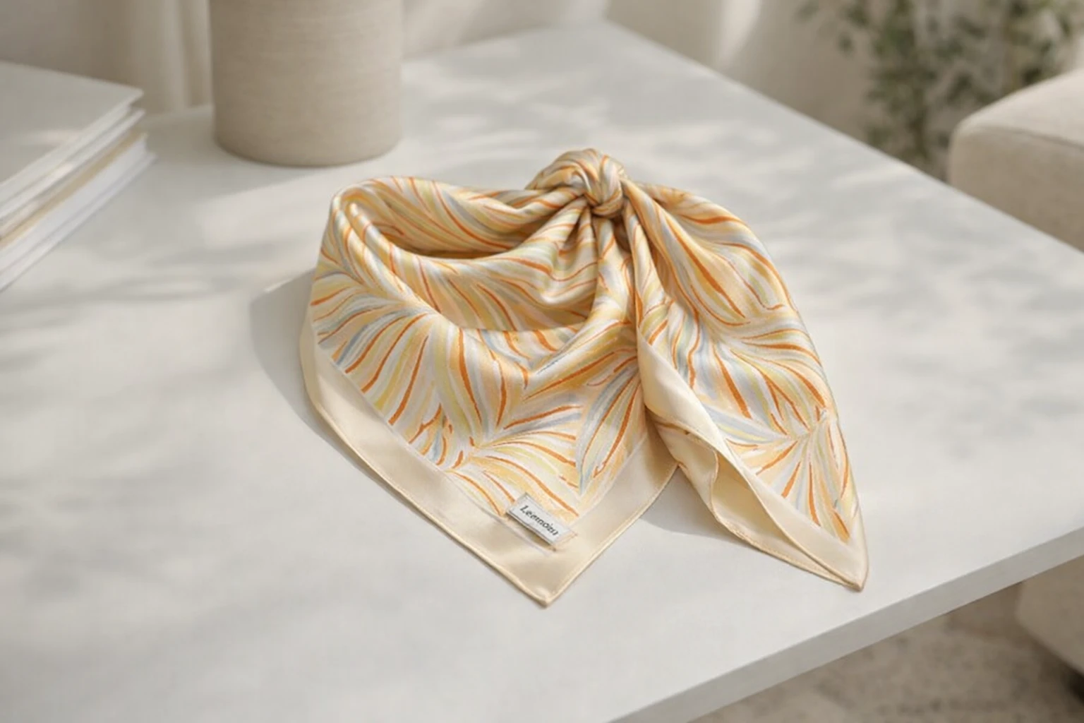 Lenço de Cetim 70x70 cm com Estampas para Looks Elegantes