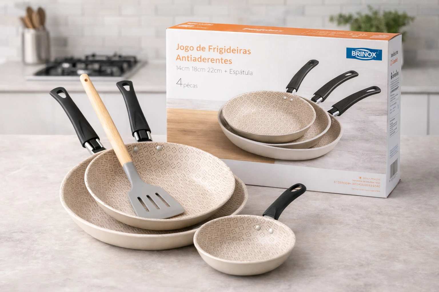 Jogo de Frigideiras Antiaderentes com Espátula: Versatilidade para sua Cozinha