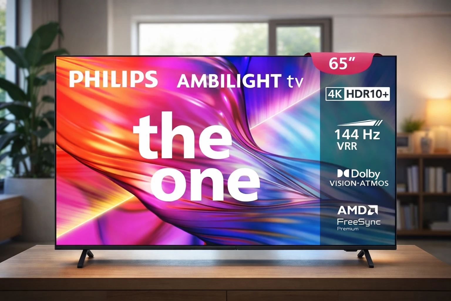 Smart TV Philips Ambilight THE ONE 65" 4K 144 Hz com Titan OS: o que sabemos até agora