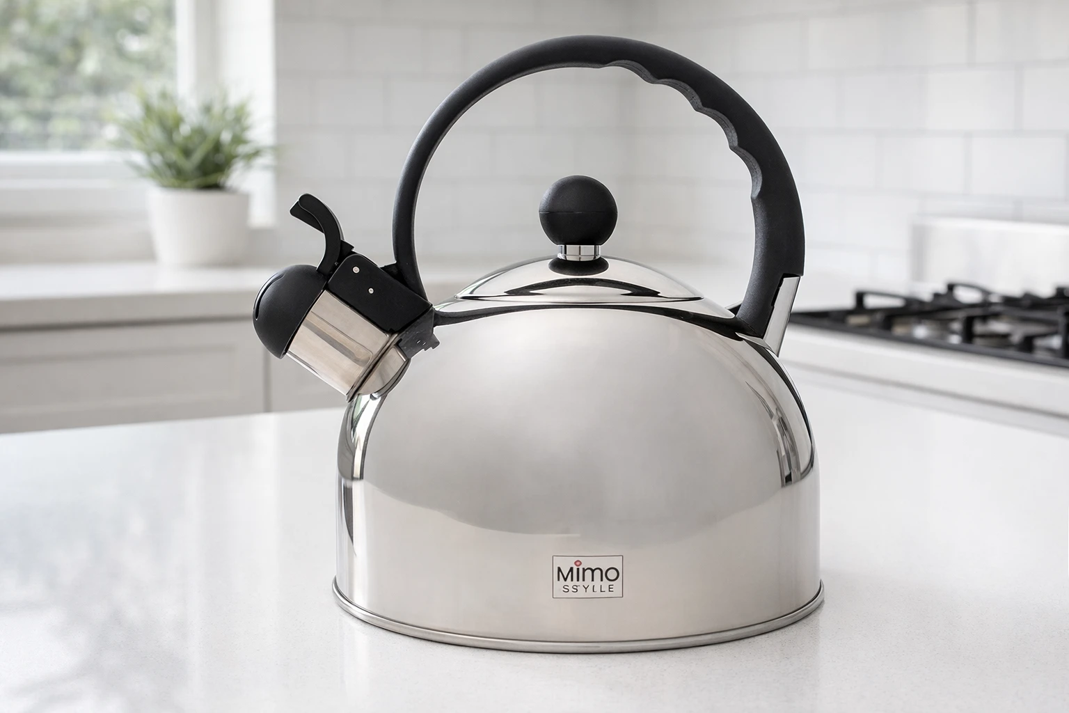 Chaleira Mimo Style de 2 Litros com Assobio e Tampa Flip-up para Cozinha Prática