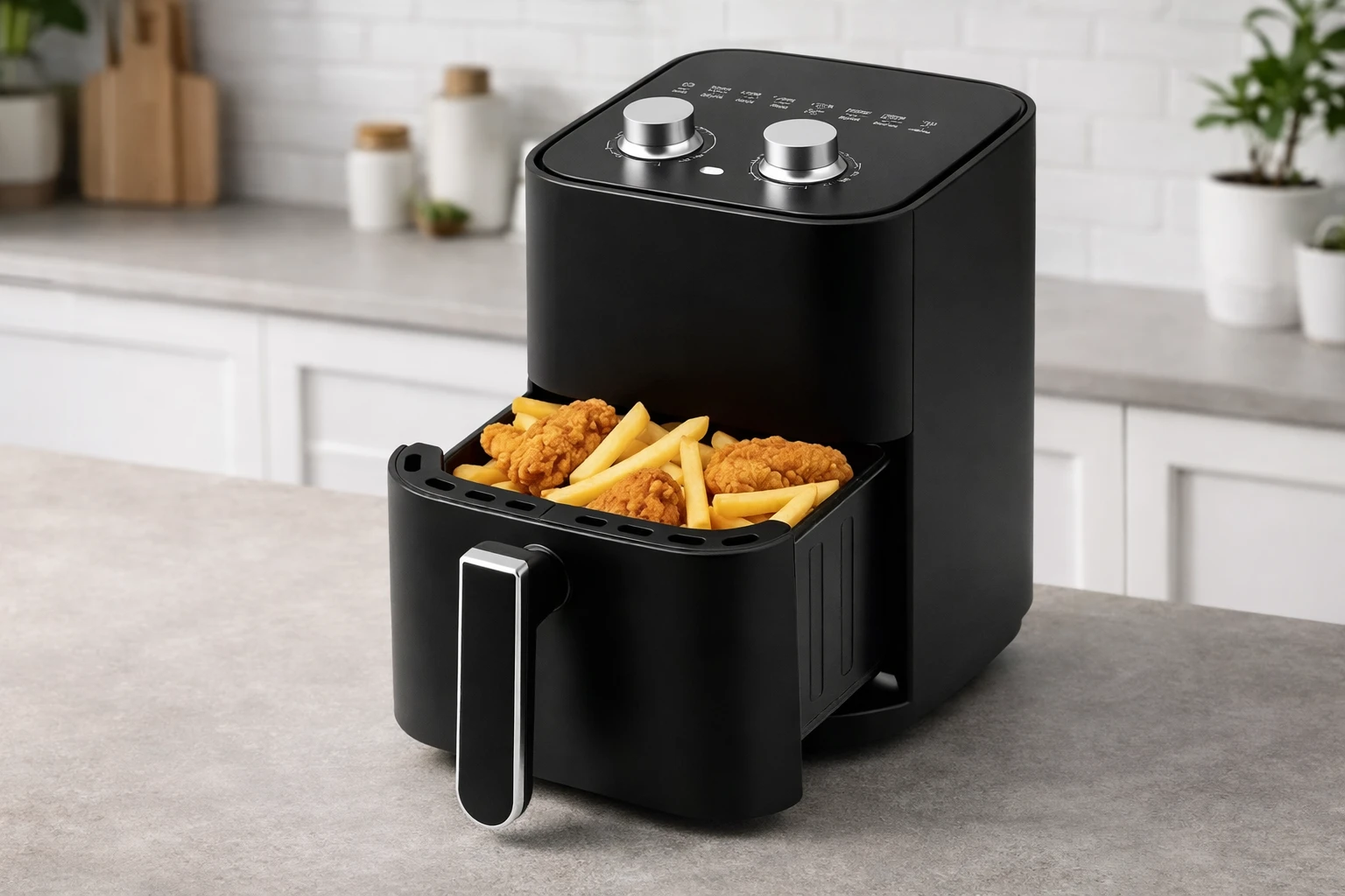 Air Fryer 3L 1200W: cozinhe com menos óleo e controle preciso de temperatura