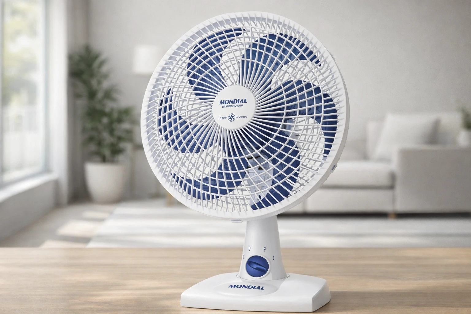 MONDIAL Ventilador de Mesa 127V, 30cm, 6 pás, Super Power - VSP-30-W