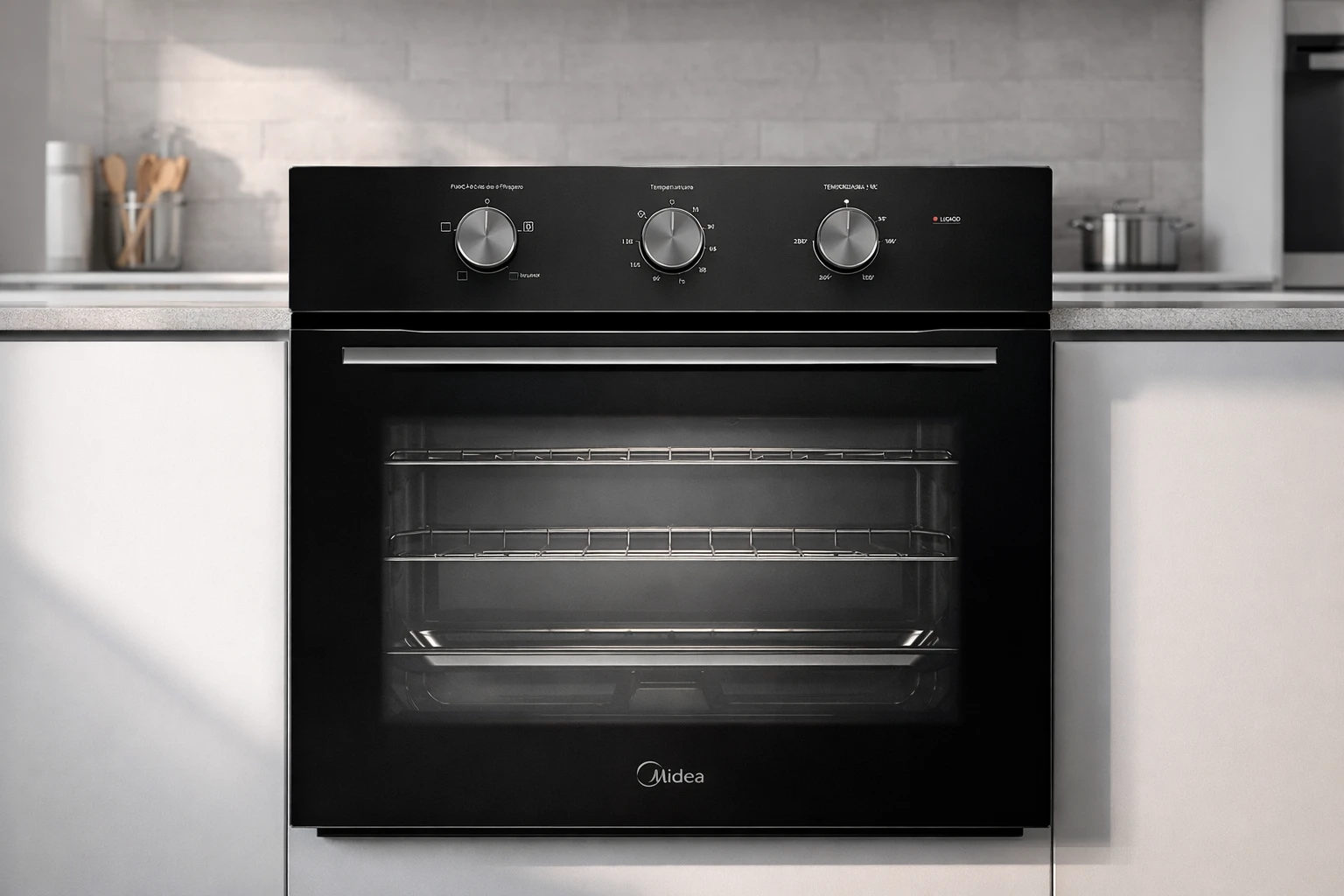 Forno Elétrico De Embutir 68l Midea Preto