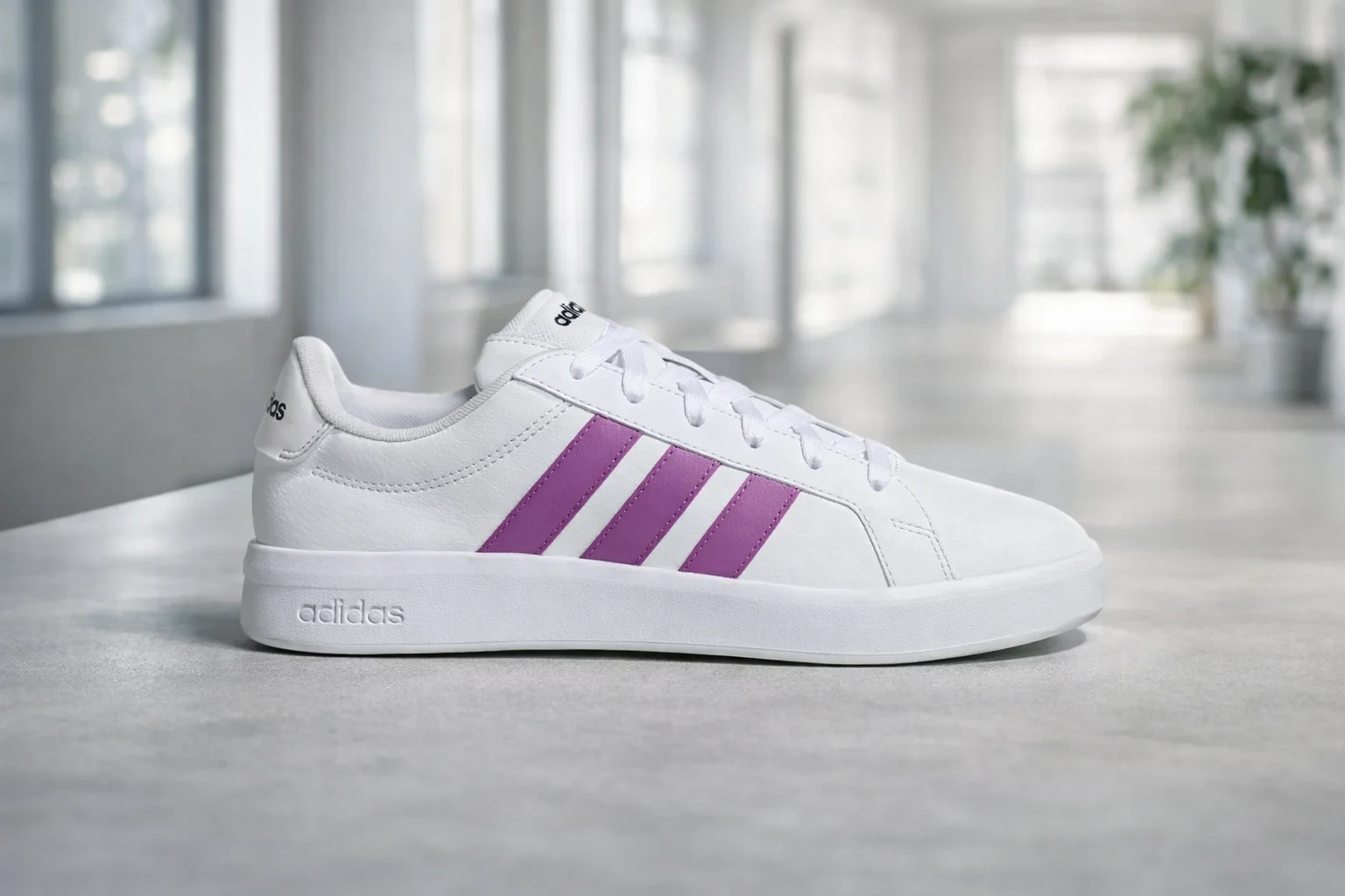 Tênis Feminino Grand Court Base 3.0 adidas Branco Liso