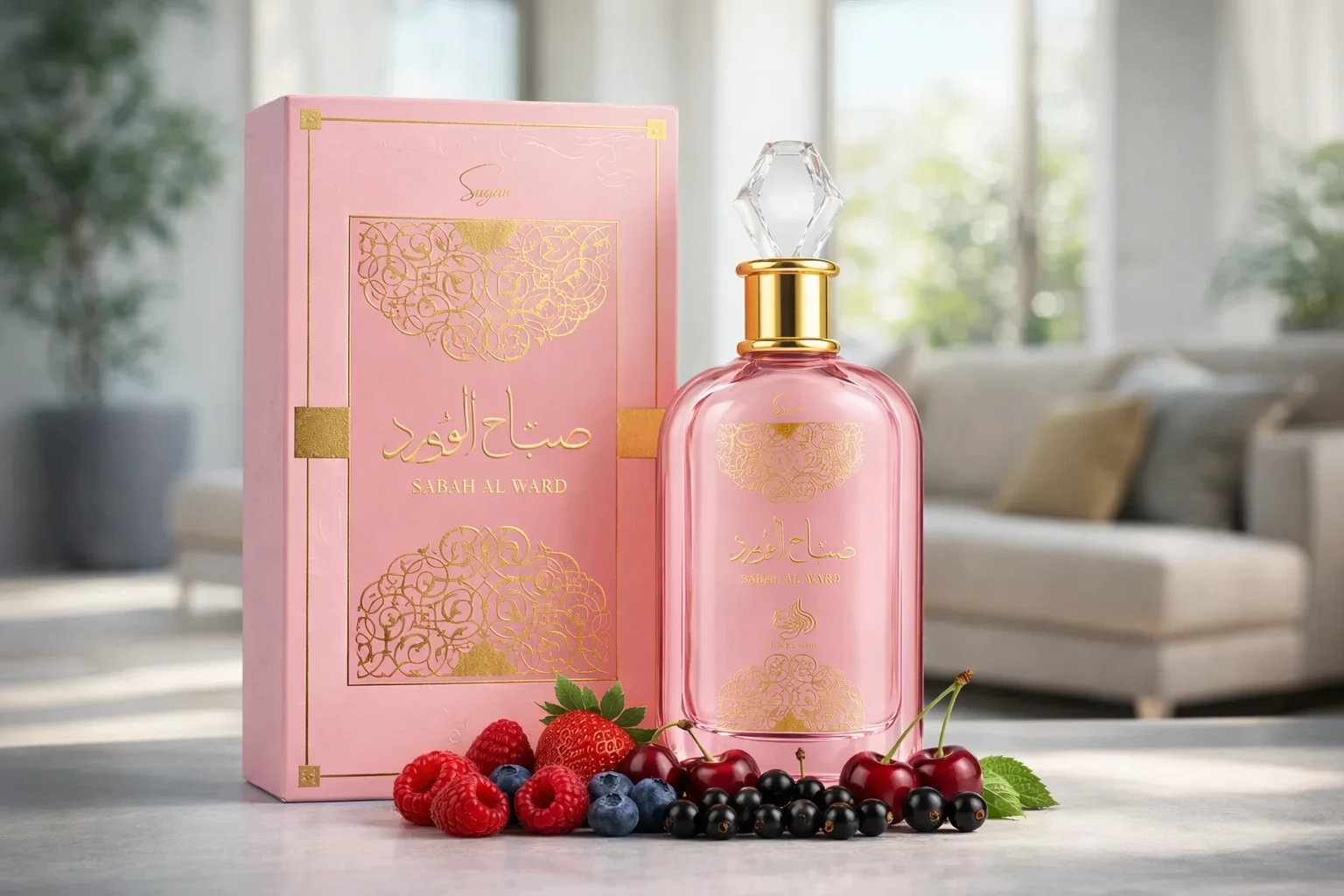 Perfume feminino Sabah Al ward Sugar 100 ml: escolha delicada com fragrância árabe