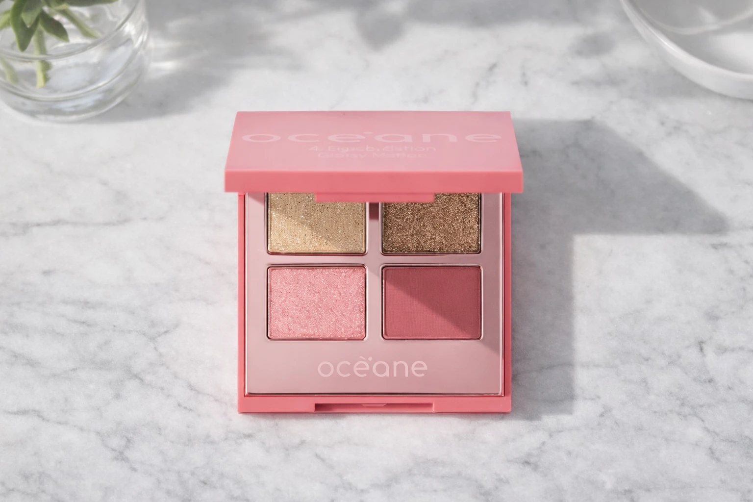 Océane Paleta de Sombras 4 Eyeshadow Glossy Edition para Maquiagem Básica