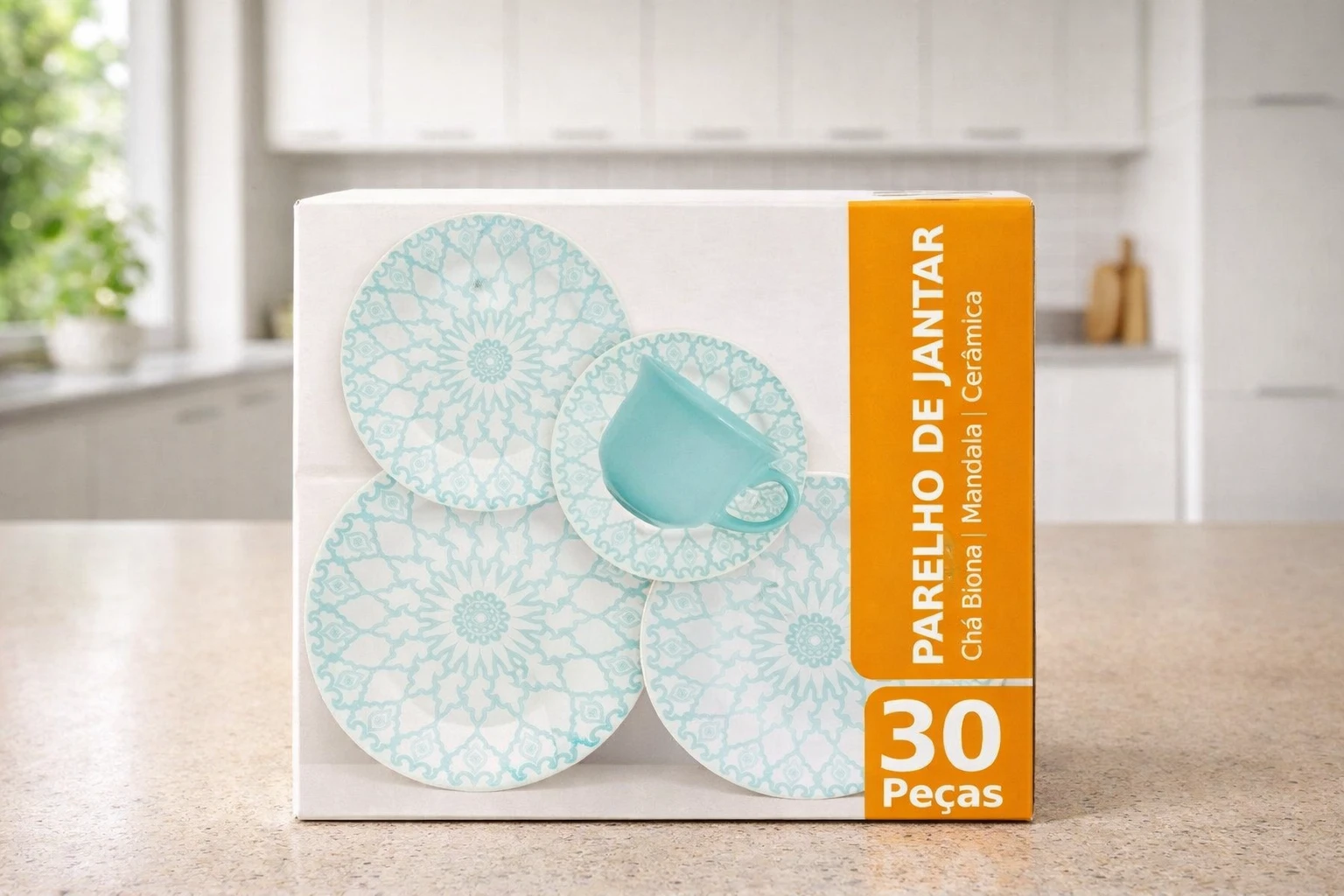 Avaliação do Aparelho de Jantar e Chá Biona Mandala Cerâmico com 30 Peças