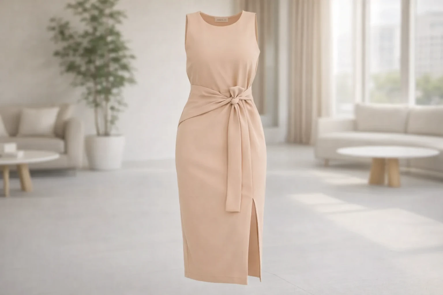 Vestido Feminino Midi com Detalhe na Cintura: escolhas e informações essenciais