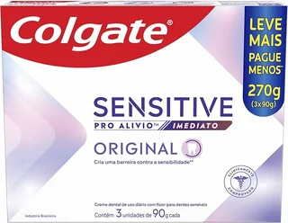 Colgate Sensitive Pro Alívio Imediato Creme Dental, 3x90g