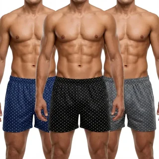 Kit 3 Samba Canção De Liganete Cueca Short Malha
