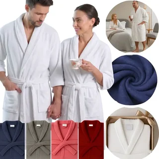 Roupão Adulto Microfibra Feminino Masculino Banho Inverno Branco