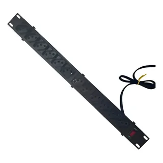 Regua Rack 19 Filtro Linha 10a 12 Tomadas Extensão Elétrica