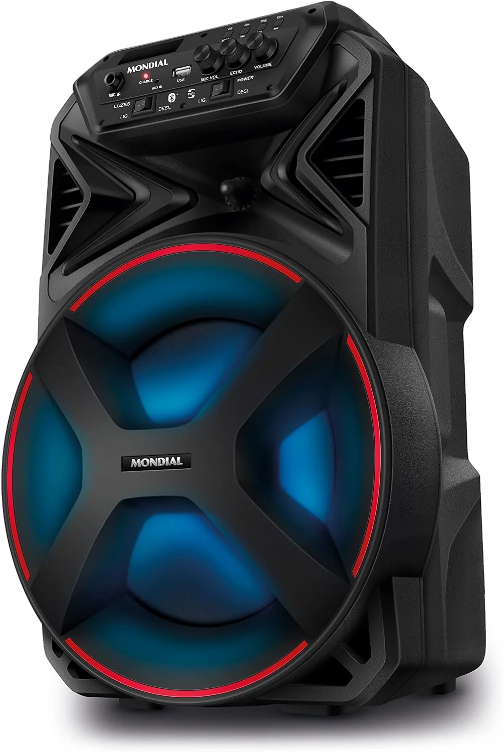 Caixa Amplificada MONDIAL Connect Partyplus 250W RMS | Preto, Bivolt, CM-250