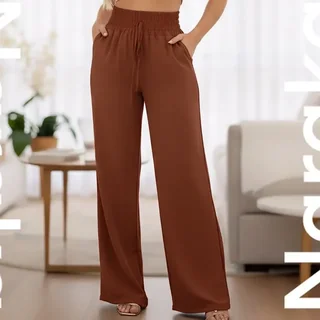Calça Feminina Pantalona Duna Wide Leg Cintura Alta