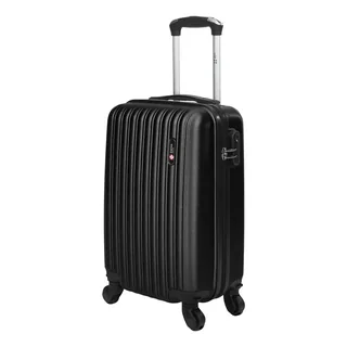 Mala de bordo 10kg ABS Rodas 360° Removíveis Londres Swiss Move Preto