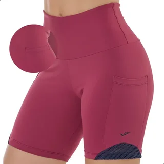 Bermuda Feminina Plus Cós Alto Esconde Barriga Bolso Elite