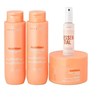 Kit Braé Stages Nutrition Shampoo, Cond, Másc + Essential 60ml