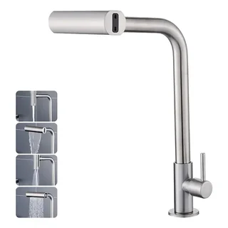 Torneira de Cozinha Inox 304 com 4 Modos Bica Alta Gourmet Winda