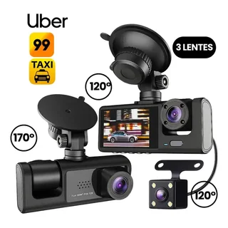 3 Câmera Wifi Automotiva Veicular Carro Com Hd Noturna 1080p Icarbonx