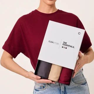 Kit 3 T-shirts Oversized Intense Algodão Cléa Store Chumbo/bege/vinho M