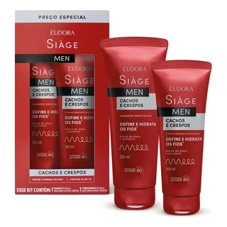 Kit Eudora Siàge Men Cachos e Crespos (2 itens)