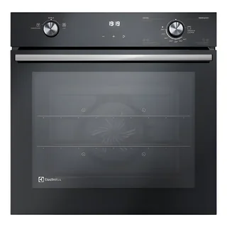 Forno de convecção a gás preto embutido Electrolux 80l OE8GH