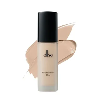 Base Líquida Matte Facial Allso Honey Peach Alta Cobertura Longa Duração