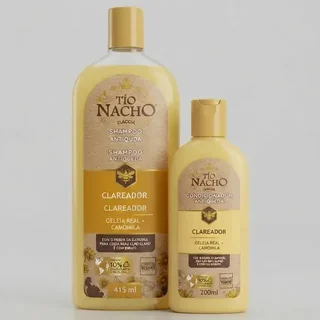 Shampoo 415ml + Condicionador 200ml Tio Nacho Kit Clareador 615ml