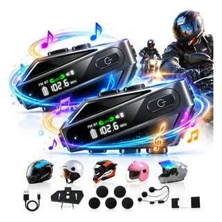 Par Intercomunicador Capacete Moto Kuerl Bluetooth Sem Fio