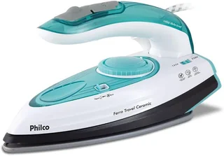 Ferro de Passar Roupa a Vapor Philco - Travel Ceramic Azul