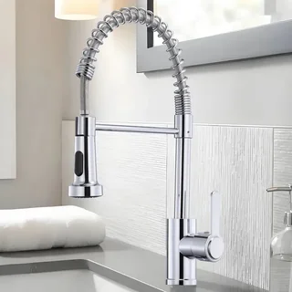Torneira Aço Inoxidável Hongyu Luxo Flexível Prateado Brilhante