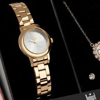Kit Relógio Dumont Feminino Lady Dourado, para Mulheres Elegantes