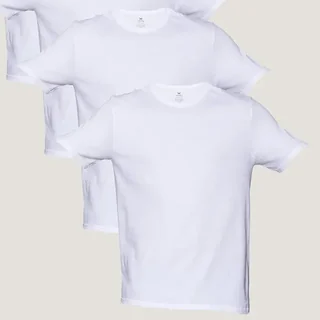 Kit 5 Camisetas Básicas Masculinas Algodão Branca Hering