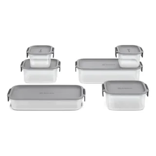 Electrolux Kit 6 Potes Herméticos De Plástico Cinza, 5,8l, Safelock