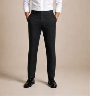 Calça Social Masculina Executivo Em Oxford Premium Preto 42