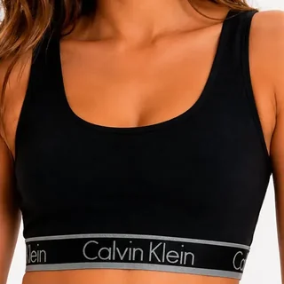 Top Calvin Klein Regata Fitness Academia Cotton Original Preto Liso M