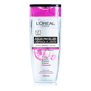 Água Micelar L'Oréal Paris Bifásica Limpeza Facial 200ml