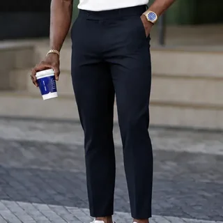 Calça Alfaiataria Masculina Slim Fit Elastano