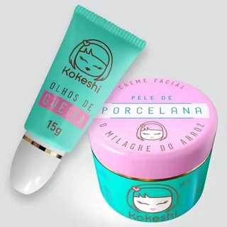 Kit Hidratante Pele De Porcelana E Olhos De Gueixa Kokeshi