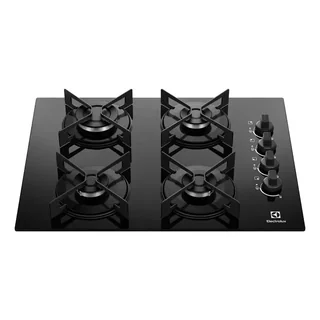 Cooktop 4 Bocas a Gás Electrolux Mesa de Vidro Efficient Grade de Aço Fosco (KE4GR)