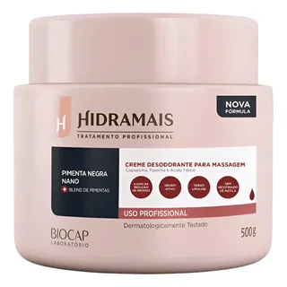Creme Pimenta Negra Hidramais 500g Massagem Profissional