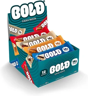Bold Barra de Proteína Caixa Mista (12 Unid) 40G com 14g de Proteína