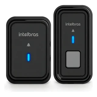 Campainha Sem Fio Intelbras Cib 101s Com Bateria - Cor Preta