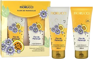 FIORUCCI Kit Sabonete Líquido 200ml + Loção Hid. 200ml FLOR DE MARACUJA