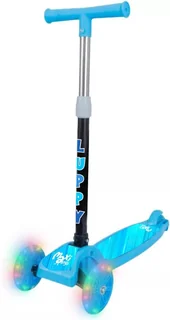 Patinete Infantil 3 Rodas Led Dobrável Luppy Azul Maxi Toys