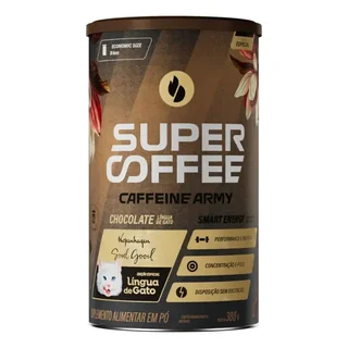 Caffeine Army SuperCoffee - Língua de Gato em pó sabor Chocolate ao leite 380mL