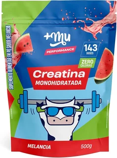 Creatina, Mais Mu, Sabor Melancia, 100% Pura, Mais Força e Desempenho – 500g