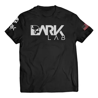 Camiseta Dry-fit Preta Caveira Unisex Dark Lab